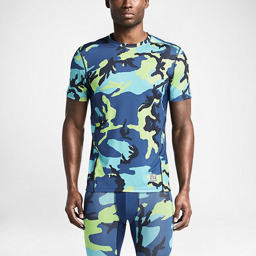 Nike Nike NEW Blue Yellow Mens Size Large L Camo Shirt Athletic