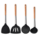 thumbnail image 1 of Juego de 4 utensilios de cocina de silicona, sistema de espátula de cocina para el hogar, 1 of 5