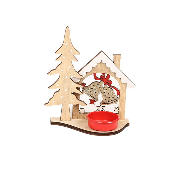 Yuarrent Adornos navideños de Decoración de Candelabro Brillo Pintado a mano Adorno Accesorios de fiesta Regalos de Año Nuevo Adornos Kits de decoración para fiestas Campana Yuarrent HA070161-02