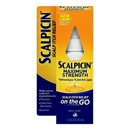 Scalpicin Scalp Itch Relief, 1.5 fl Oz. Maximum Strength (Pack of 4)