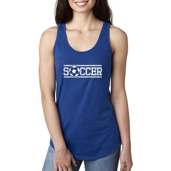 MmF - Women's Racerback Tank Top, up to Women Size 2XL - Soccer Balls