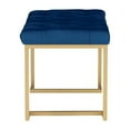 thumbnail image 4 of Pemberly Row Modern Metal Upholstered Velvet Bench in Navy and Gold, 4 of 7