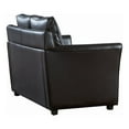 thumbnail image 2 of Furniture of America Lillard Faux Leather Upholstered Loveseat in Dark Gray, 2 of 7