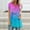 Blue, variant on Women Shirt Fashion Trendy Lining Durable Fashion Printed Christmas gift Thin section Loose Fitting Short Sleeve Green Sexy Lining Size 5XL