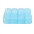 thumbnail image 3 of 10X Plastico Rectangular 8 Compartimentos Caja de Pildora Medicina de 7 Dias Azul, 3 of 5