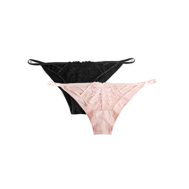 Women's Lace CutOut Bikini Panty, 2 Pack Style ST128