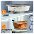 thumbnail image 5 of NutriChef 2 Sets of 62.07oz Stackable Premium Glass Meal-prep Food Container W/ Airtight Locking Lid, 5 of 7