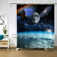 thumbnail image 4 of Galaxy Shower Curtain Universe Bathroom Curtain Magical Fantasy Outer Space Starry Space Print for Boys Bathroom Decor Waterproof Fabric 72 x72inch, 4 of 6