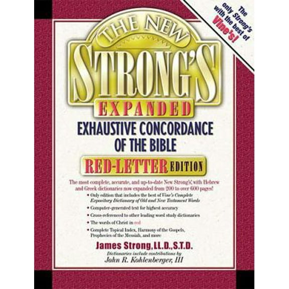 Pre-Owned The New Strong's Exhaustive Concordance of the Bible: Expanded Edition (Hardcover) 0785245405 9780785245407