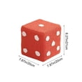 thumbnail image 3 of Dvkptbk Shoe Benches Home Entryway Cubes Stool Living Room Sofa Stool Dice-Patterned Benches Home Essentials, Red, 3 of 6