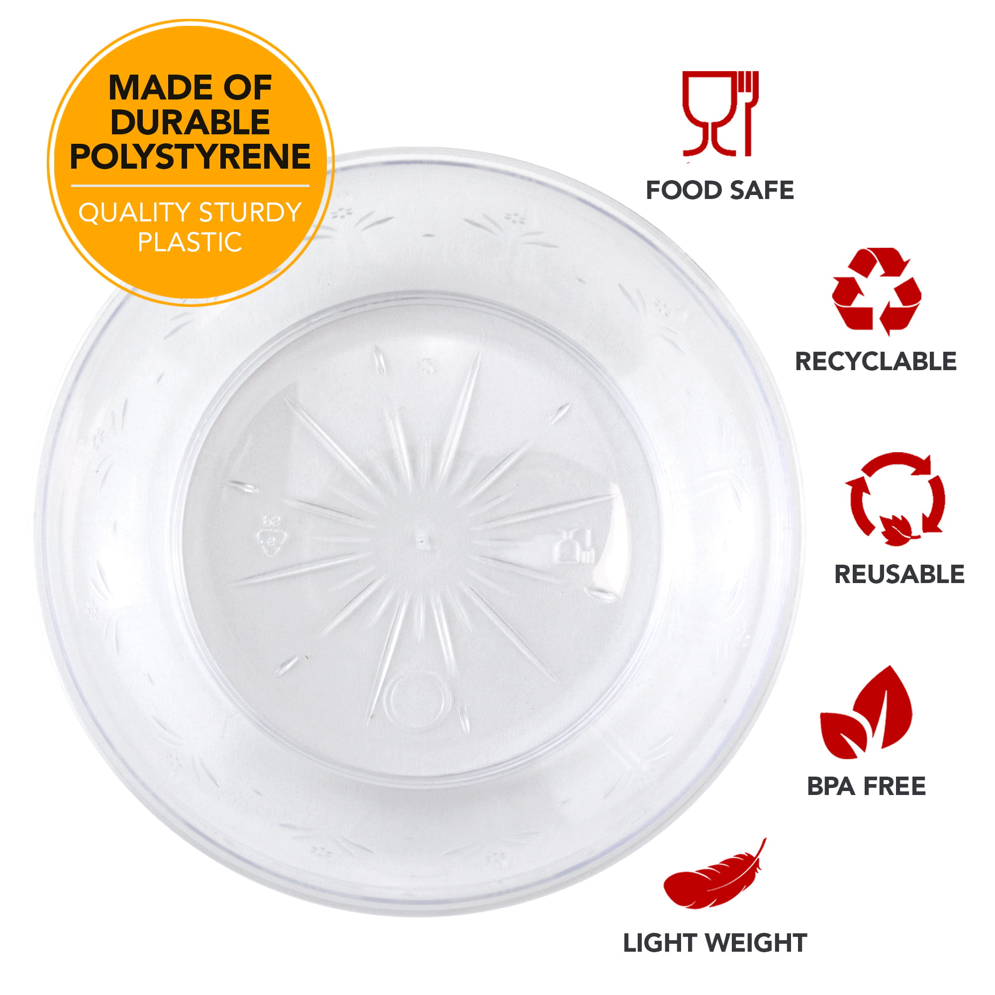 Ice cream Bowls premium Quality Disposable Clear Bowl Pack of 200 Plasticpro 6 oz Hard plastic Desert Bowls 