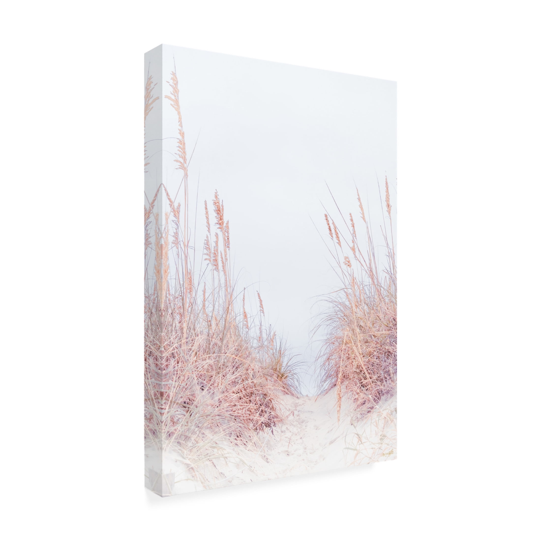 Canvas Wall Art - Life BeautifuLEE 'The Pastel Beach Pathway' Wall Art for Living Room, Bedroom, or Office Décor by Trademark Fine Art - 12 x 19 Inches