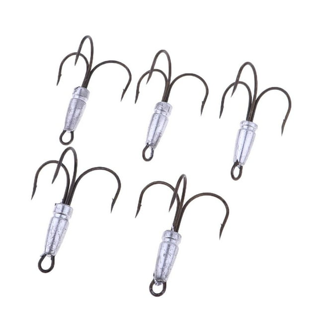 Almencla 5-piece ing drilling , stainless steel bend ing hook with lead sinker C
