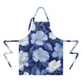 thumbnail image 2 of Pioneer Flower Floral Print Pattern Apron-Garden Aprons for Women with Pockets-Cotton Linen Waterproof Kitchen Cooking Gardening Aprons Adjustable for Kitchen,Cooking,BBQ and Salon 33x27 Inch, 2 of 7