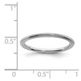 thumbnail image 5 of White Sterling Silver Ring Band Stackable Expressions Rhodium Step-down, 5 of 5