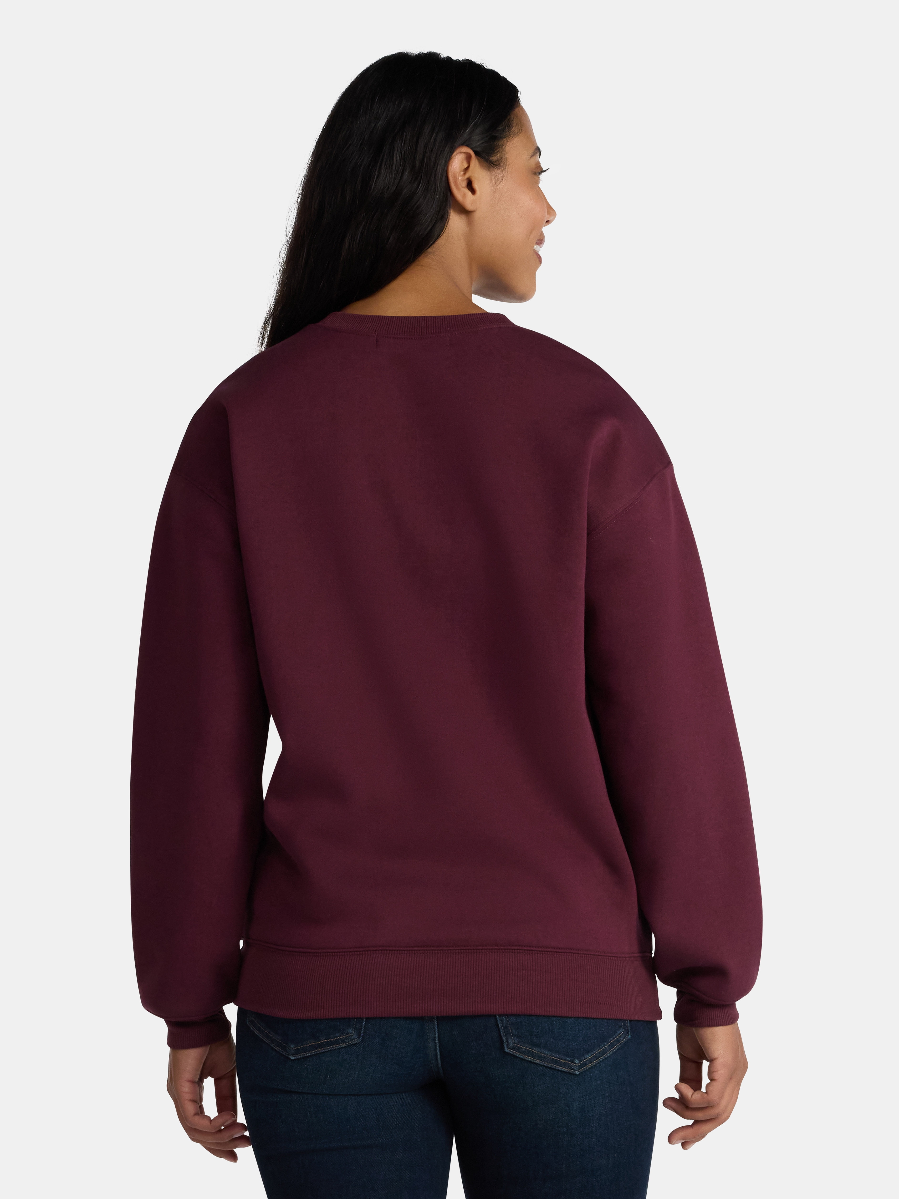 Christmas Women's Holiday Spirit Graphic Sweatshirt with Long Sleeves, Sizes XXS-XXL