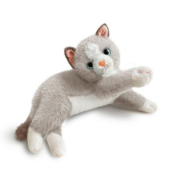 Simulate Cat Stuffed Animal - Soft Cuddly Kitten Plush Toy -By Tigerbear Toy - Gray 17.7 Inches