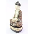 thumbnail image 3 of 11" Buddha Feng Shui Brown Kasaya Statue Bodhisattva Figurine New, 3 of 4