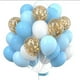 thumbnail image 1 of Nvzi Globos, 30 piezas de globos de confeti de 12 pulgadas y globos de látex morado y rosa metálico con cinta, baby shower, decoraciones para fiestas de bodas, T, 1 of 4