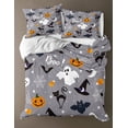 thumbnail image 4 of Move Over Grey  Bedding Sets Queen Festival Duvet Cover Set White Black Ghost Pumpkin Pattern Microfiber No Filling, 4 of 6