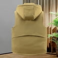 thumbnail image 4 of USNSM Men's Softshell Vest Windproof Lightweight Hooded Vest Outerwear with Zipper Pockets, Sleeveless Jacket for Sports Yellow XXXL, 4 of 4