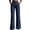 Navy, variant on cocolona Womens Business Casual High Waist Dress Pants Elastic Waist Straight Wide Leg Commute Striped Pants with Pockets