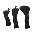 thumbnail image 4 of WHAMVOX Black Cloth Golf Club Headcover 3 Pieces Wearresistant and Durable for Golf Clubs 3 wood size, 4 of 8