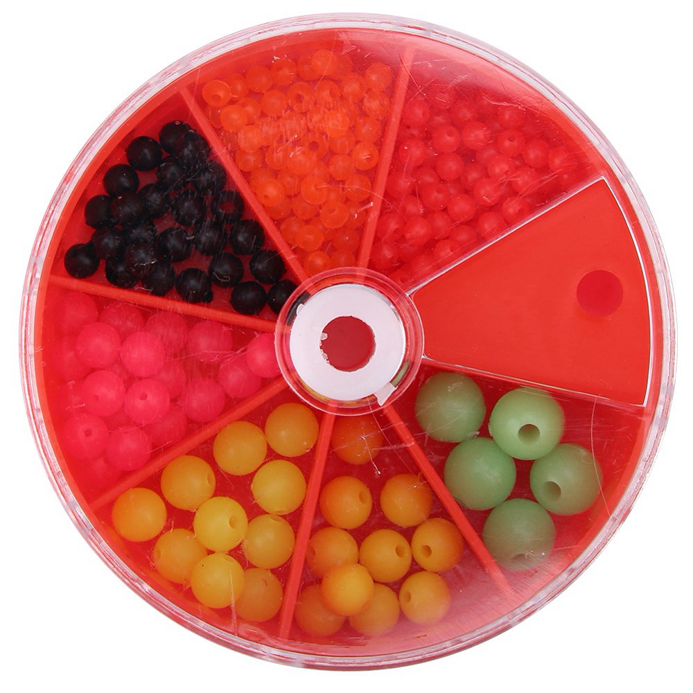 LYUMO 220pcs Hard Fishing Beads Floats Line Stopper Bead Fishing