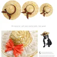 thumbnail image 2 of Sombrero mexicano con hebilla ajustable para perro y gato, sombrero de paja fresco, sombrero para mascota, sombreros de paja multicolores para mascotas, para cachorros, perros pequeños, medianos y gra, 2 of 5