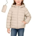 thumbnail image 2 of MKOSPLRT Girls Winter Coats Packable Lightweight Hooded Puffer Jackets Solid Full Zip Quilted Coats Outwear with Pocket 2-14Y, 2 of 9