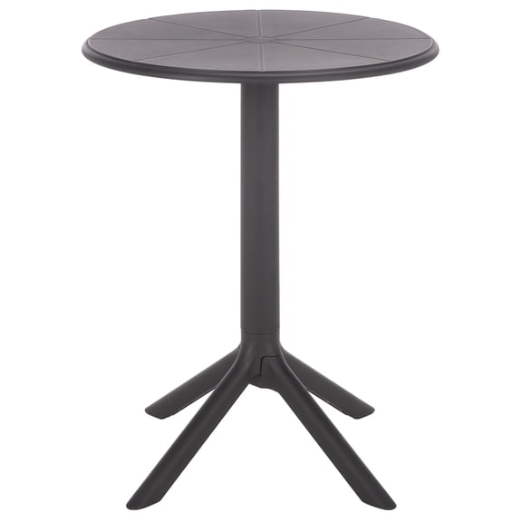 Safavieh Stella Outdoor Polyethylene Round Bistro Table, Black