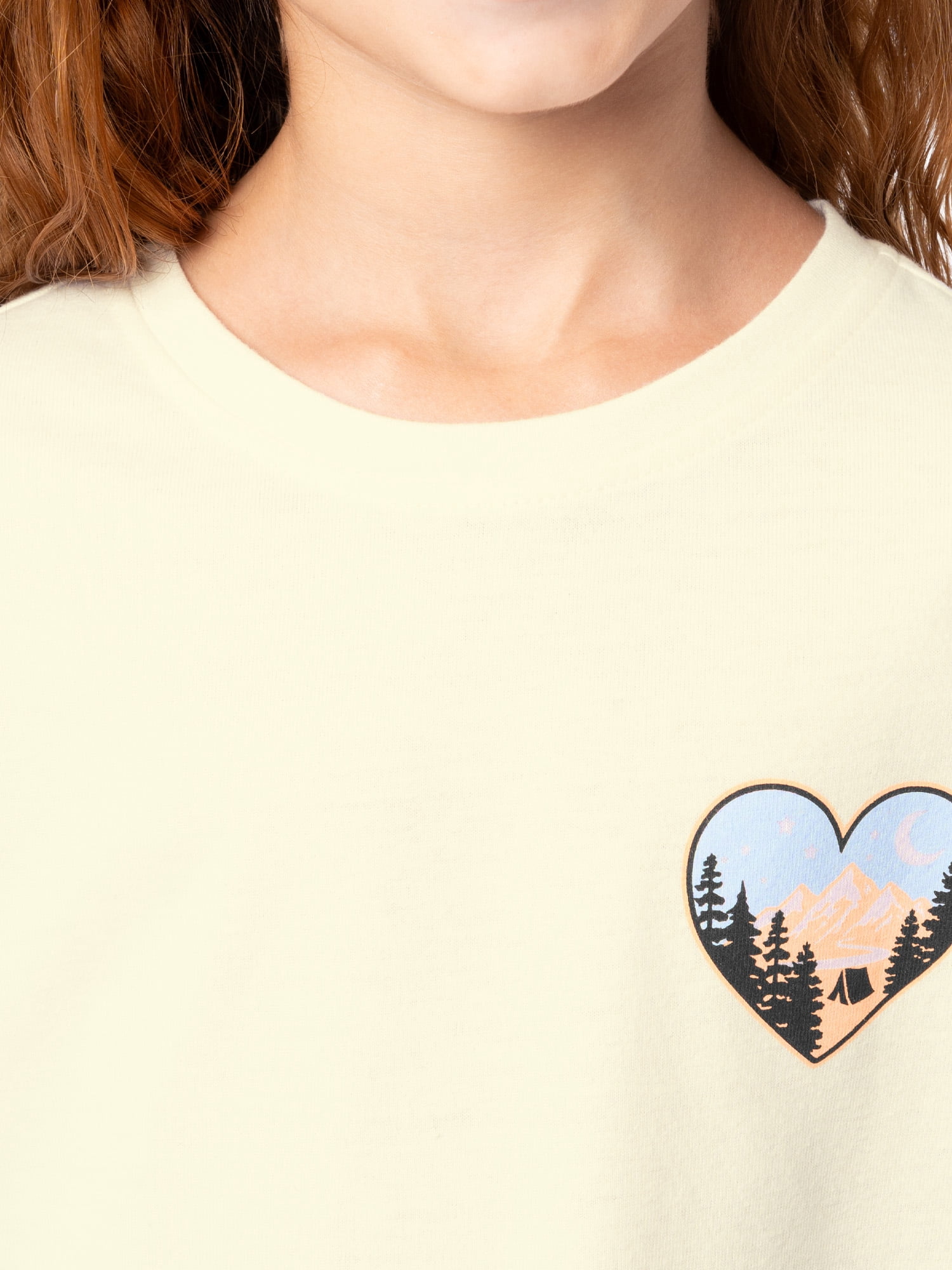 Ozark Trail Girl's Boxy Graphic Tee, Sizes 4-18 & Plus
