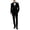 Black, variant on Men's Velvet Tuxedo Modern Fit Single Breasted Vested Three Piece Tuxedo - Colors