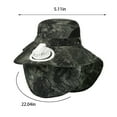 thumbnail image 3 of Deeceymbur Solar Fan Hat Fishing Hat Visor Hat Wide Brim Mask Cover and Neck Protect UV Protection Breathable Summer Visor Solar Powered and USB Charging for Fishing Camping, 3 of 8