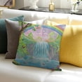 thumbnail image 3 of BANET  Feminine Throw Pillow Cushion Cover, Print of Landscape with Waterfall Rainbow Lake Butterflies Land, Decorative Square Accent Pillow Case 22x22in, 3 of 5