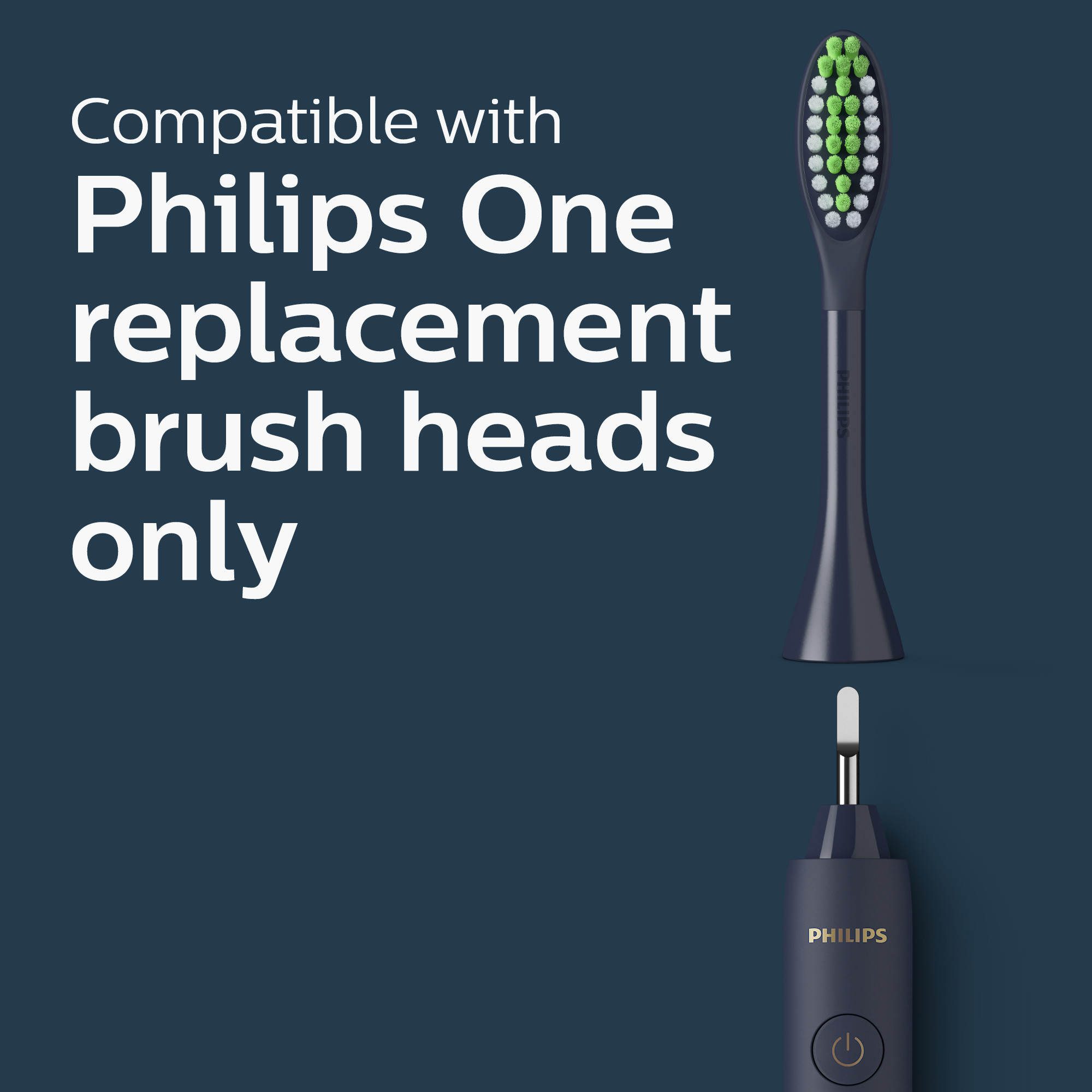 Philips One By Sonicare Battery Toothbrush, Midnight Blue, HY1100/04 - image 4 of 15