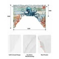 thumbnail image 6 of Octopus Coastal Kitchen Swag Valances for Windows, Summer Beach Ocean Coral Wooden Swag Valances Curtains for Living Room, Rod Pocket Window Treatments for Bathroom, Bedroom, Cafe, 56"x36", 6 of 6