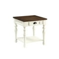 thumbnail image 4 of Joanna Farmhouse Two-tone Ivory and Mocha Wood End Table, 4 of 5