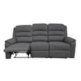 thumbnail image 3 of Poundex Manual Recliner 3 seater Sofa-Dark Gray, 3 of 9
