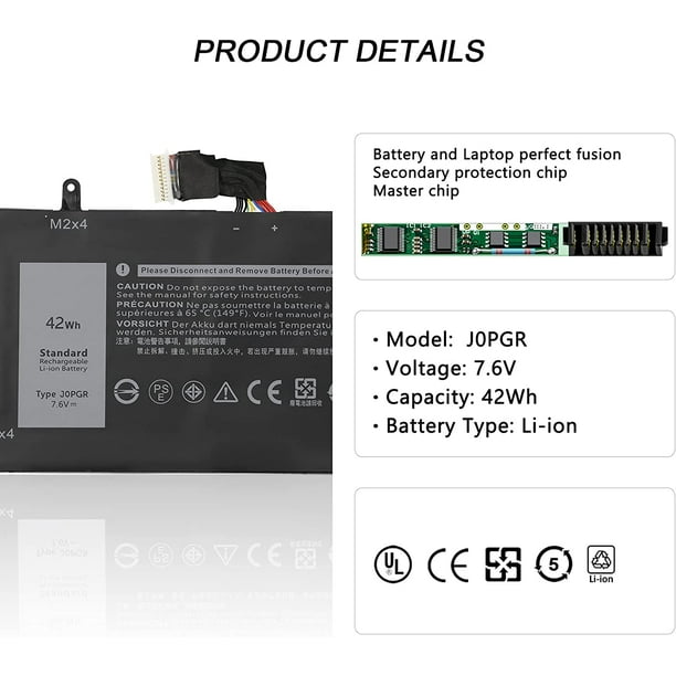 TIIANTE 68WH GJKNX Batterie D'ordinateur Portable pour Dell Latitude 5280  5288 5290 5480 5488 5490 5491 5495 5580 5590 Précision 15 3520 