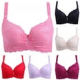 thumbnail image 3 of Ame Women Sexy Lace Thin 3/4 Cup Bras Adjustablae Breathable Plus Size Bras Underwear, 3 of 3