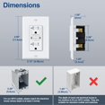 thumbnail image 3 of GFCI Outlets ELECTECK, paquete de 20 amperios, resistente a manipulaciones, color blanco, 3 of 7