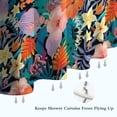 thumbnail image 6 of Pioneer Flower Floral Print Pattern Shower Curtain 72"x72" ,Bathroom Decorative Shower Curtains Set with 12 Hooks,Modern Waterproof Washable Shower Curtain, 6 of 6
