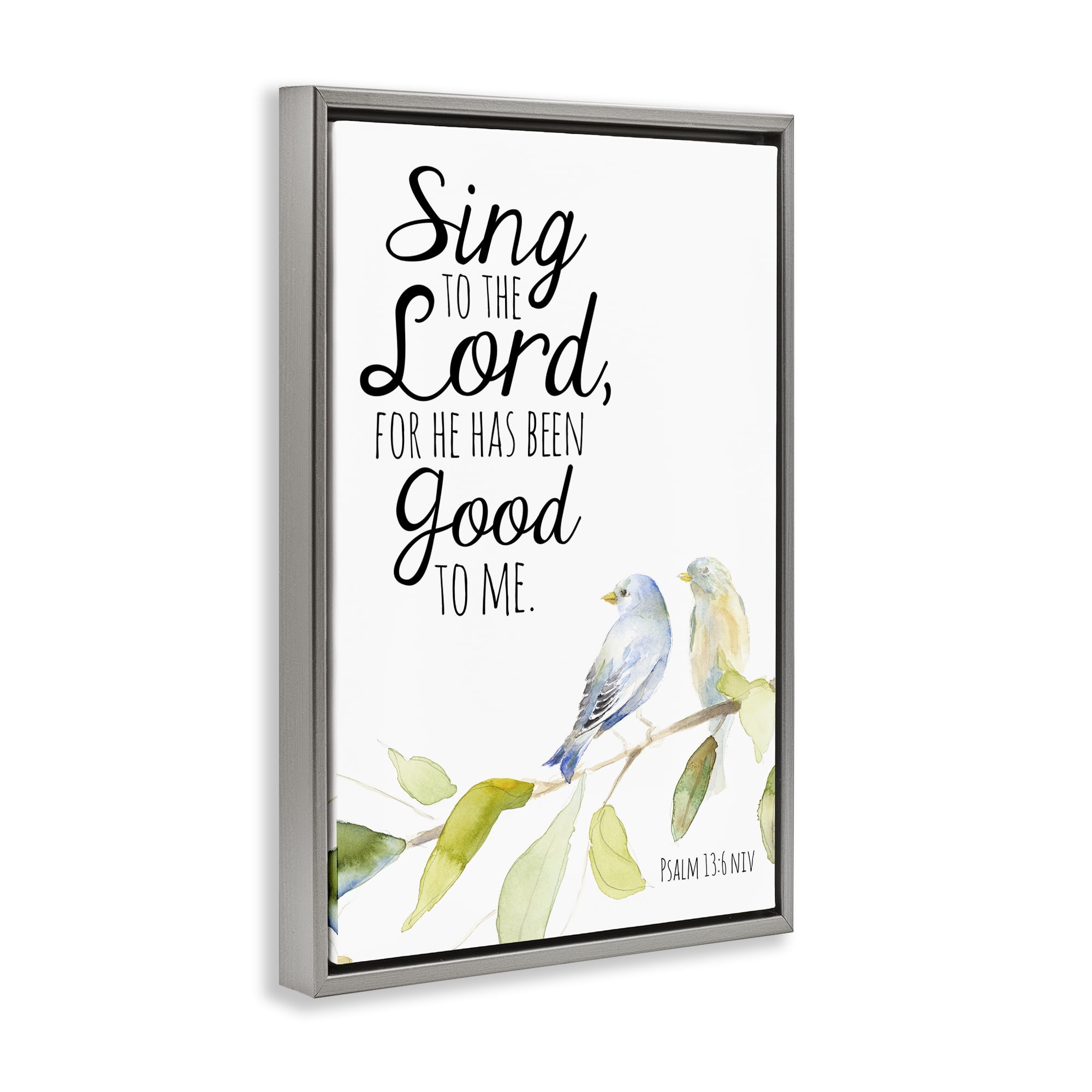 Stupell Industries Sing To The Lord Gray Framed Floater Canvas Wall Art, design by Lanie Loreth