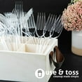 thumbnail image 6 of Heavyweight Disposable Forks Weight Disposable Plastic Forks - Clear 6.5inch Heavy Duty Clear Cutlery - Plastic Utensils - Perfect for Parties and Restaurants, 6 of 8