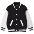 thumbnail image 7 of GYRATEDREAM Kids Varsity Jacket Boys Girls Baseball Jacket Sports Outerwear Zipper Coat for School Uniform for 4-6Y Black, 7 of 7