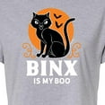 thumbnail image 3 of Hocus Pocus - Binx Is My Boo - Juniors Cropped Cotton Blend T-Shirt, 3 of 5