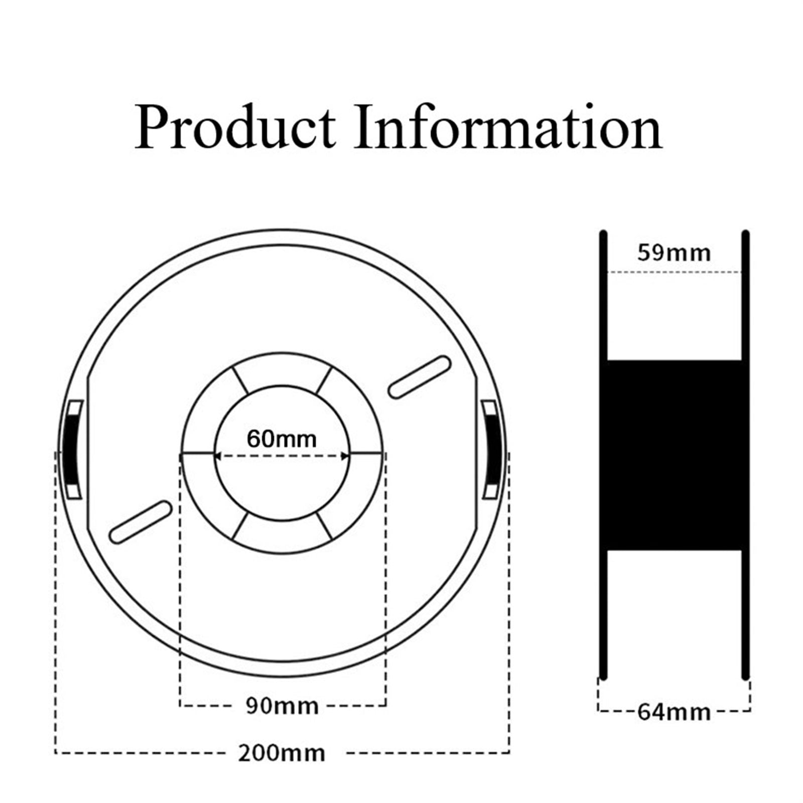 1.75mm PLA Solid Black Filament Fit Most 3D Printers, Easy-to-Print, No Pulling or Clogging, 1KG 3D Printer Accessories
