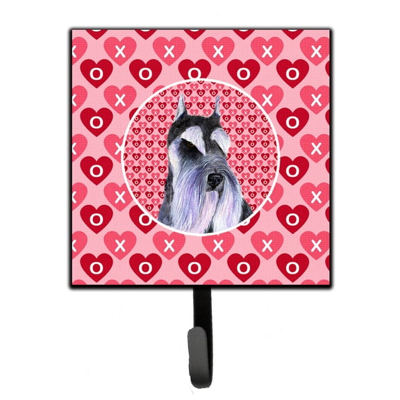 Carolines Treasures SS4477SH4 Schnauzer Hearts Love and Valentines Day Portrait Leash or Key Holder Single Hook