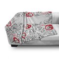 thumbnail image 3 of Abstract Soft Flannel Fleece Throw Blanket, Minimalist Home Design Themed Sketchy Birds Swirls and Apple Shapes, Cozy Plush for Indoor and Outdoor Use, 50" x 70", Scarlet White, by Ambesonne, 3 of 6